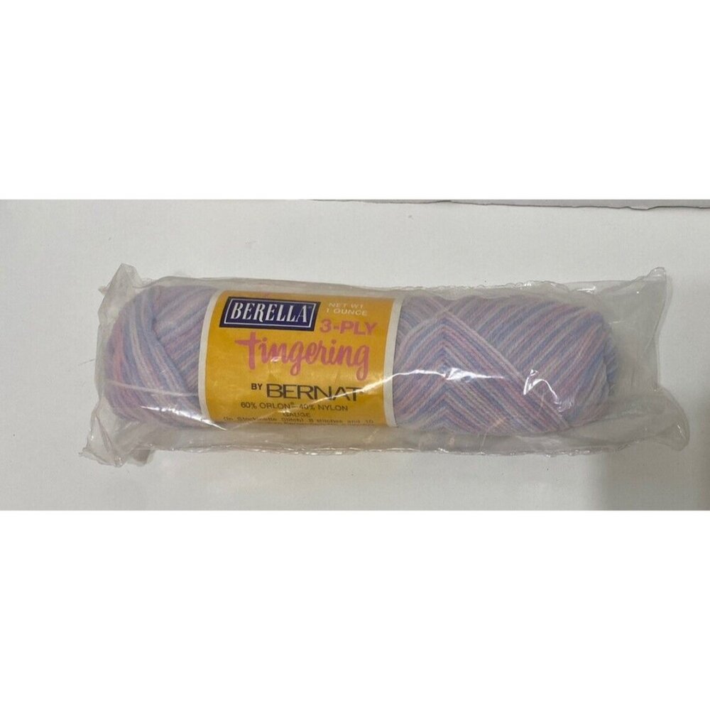 Bernat Berella Baby Ombre 3-Ply Tingering 60% Blended Acrylic 40% Purple & Pink